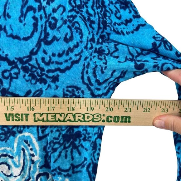 New with tags Chico linen blend cardigan sz 2 M PAISLEY CARDIGAN BLUE 570080788 - Picture 12 of 16